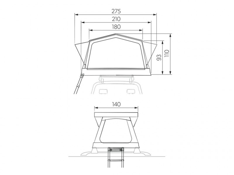 Tente de toit Dometic / TRT 140 Air (gonflable)