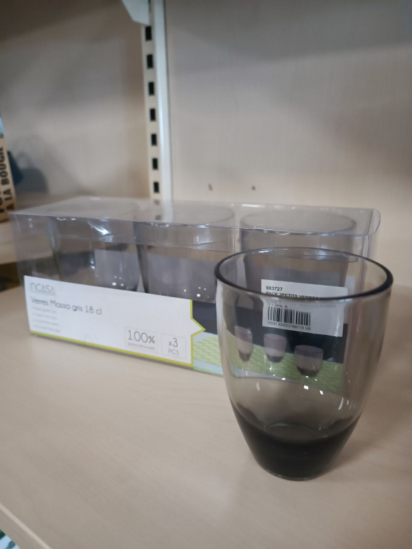 Pack verres Massa gris 18 cl