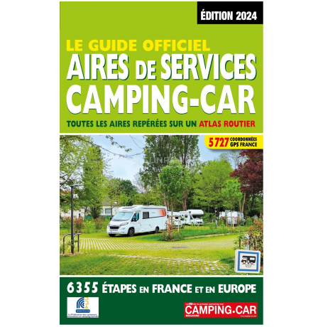 Guide officiel Aires de services camping-car 2024
