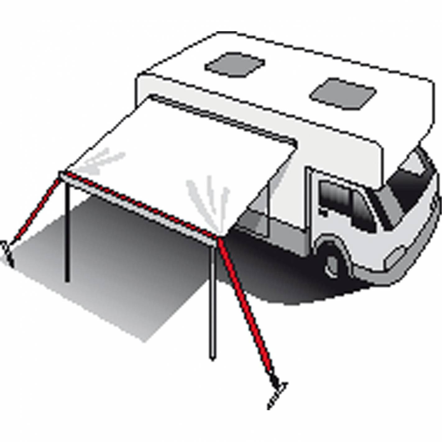Kit Sangles Tempête Pour Auvent Caravane Camping-car - Compatible Thule/Omnistor (neuf)