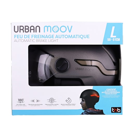 CASQUE VELO LED AVEC FEU STOP ET CLIGNOTANTS - TNB