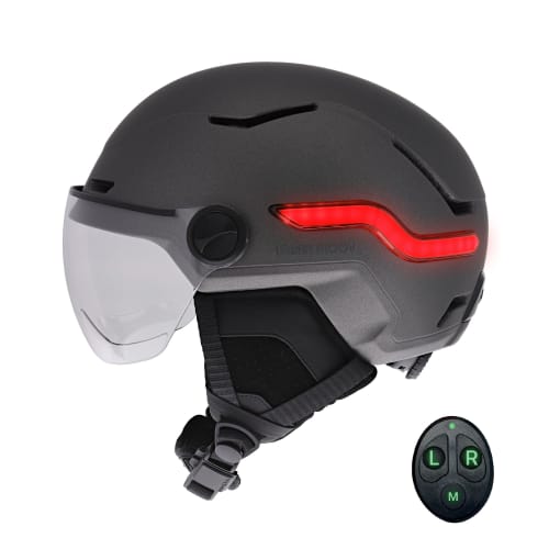 CASQUE VELO LED AVEC FEU STOP ET CLIGNOTANTS - TNB