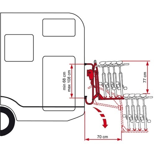 Porte-vélos Motor Lift 77 - Fiamma