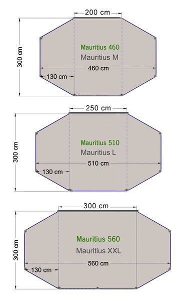 Toile d'ombrage universelle Mauritius