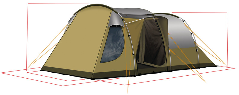 Tente de camping Silvretta 2 Z6