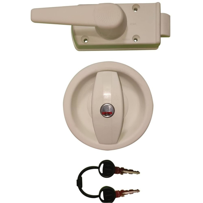 Serrure plastique ronde spéciale caravane - Zadi